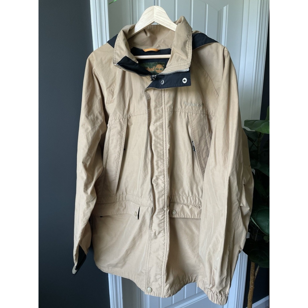 Vtg Timberland Utility Performance Jacket Men's XL Hidden Hood Outdoor